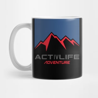 Activlife Adventure With Red Mountains and Blue Sky Mug